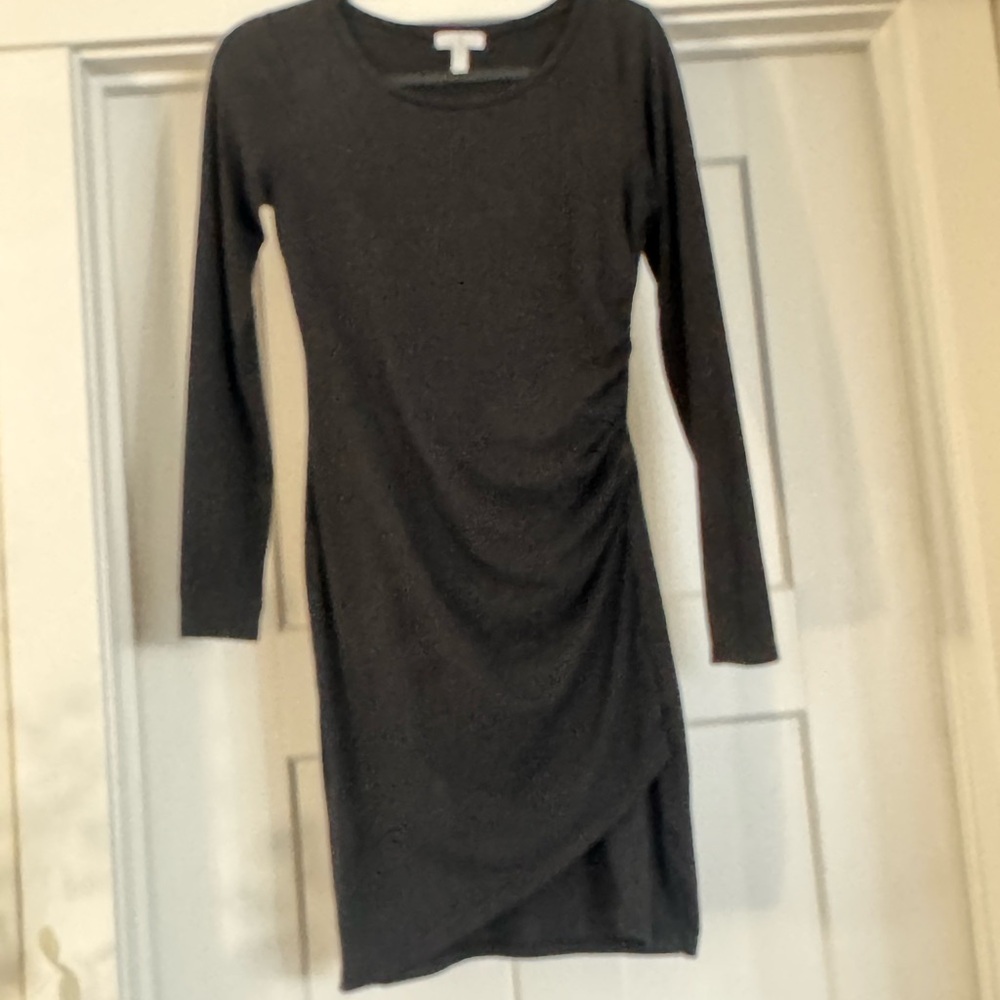 Leith Black Long Sleeve Dress